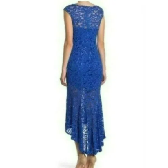 Marina Cap Sleeve Lace Sequin Gown - Picture 7 of 7